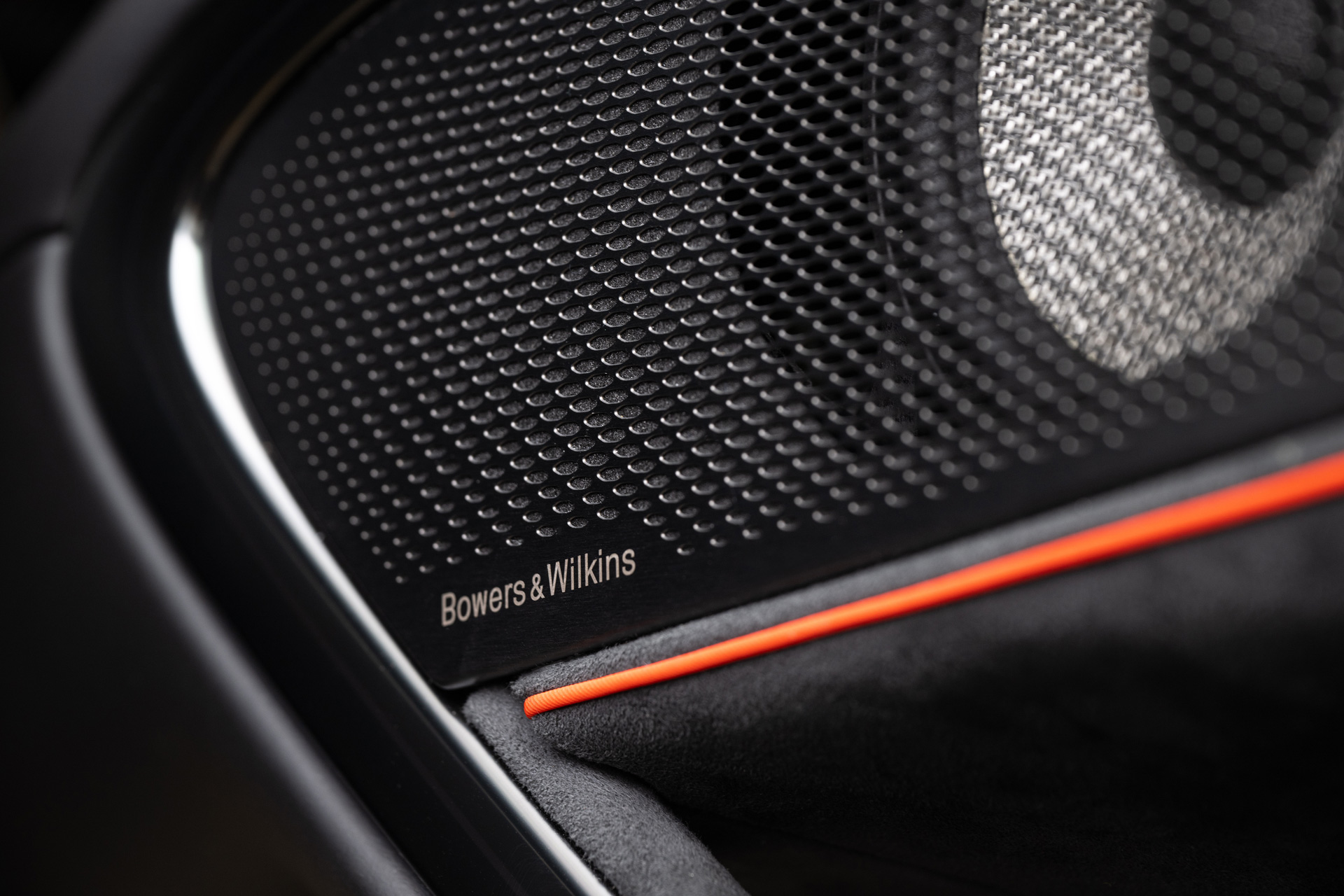 Bowers & Wilkins speaker built into McLaren interior.